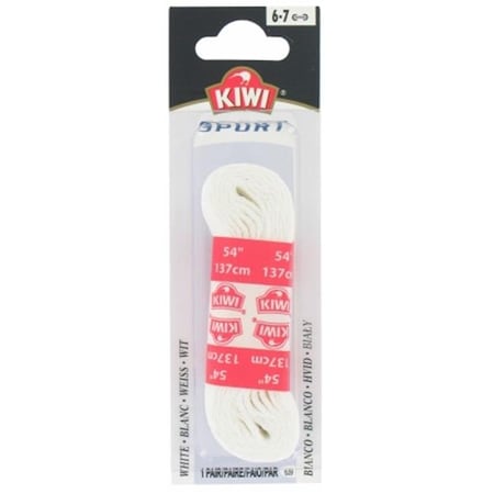 Kiwi Kiwi 54in. White Sport Shoe Laces  666-039 - Pack of 6 666-039